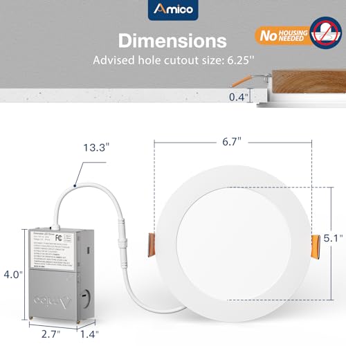 Amico LED light spring clips for ceiling mounting