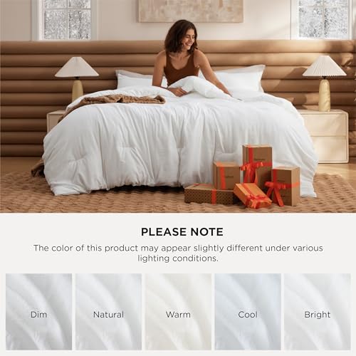 Bedsure comforter styled in a modern bedroom