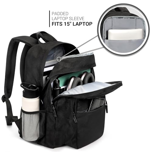 ZORFIN travel backpack side bottle pockets