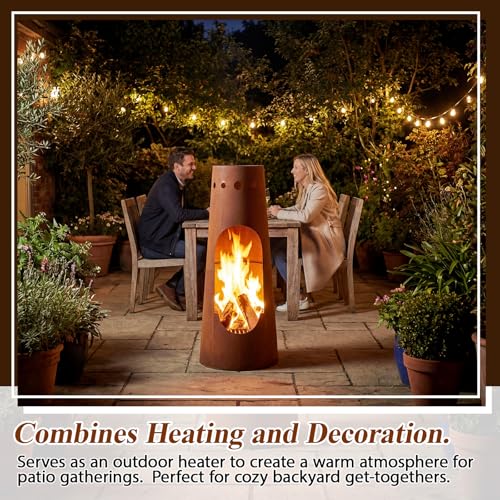 Ferrochef fireplace in a patio setting