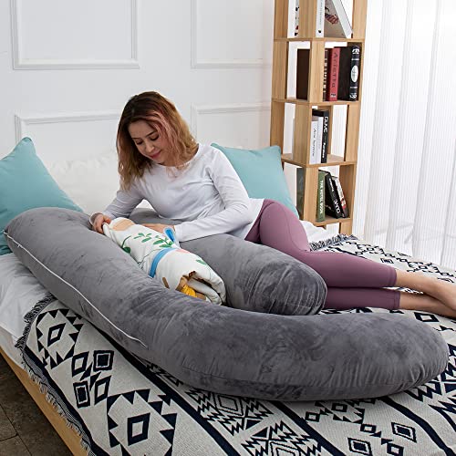AMCATON U-Shaped pillow showing ergonomic support for adults
