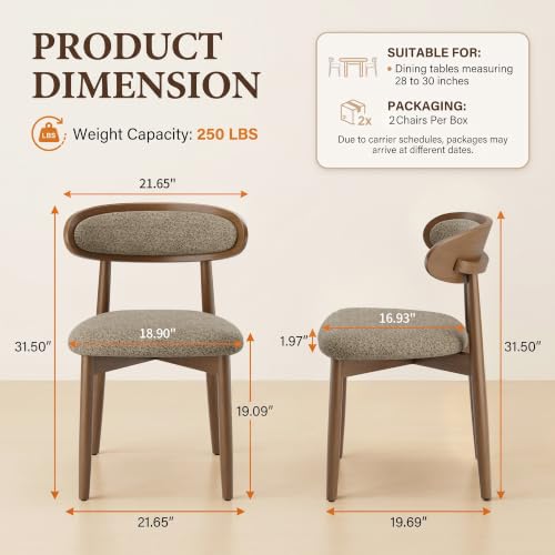 Camel upholstered seat and walnut frame