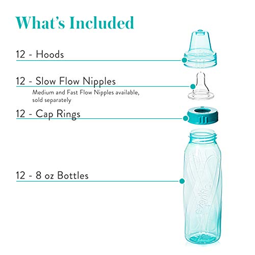 Standard neck 8 oz Evenflo baby bottle