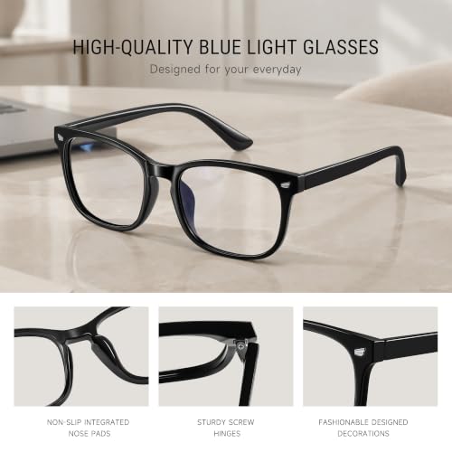 Geamoi blue light glasses demonstrating comfortable fit