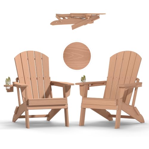 Plawdlik Folding Adirondack Chair set side view