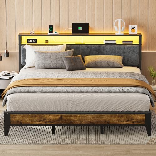 OLEVS King Bed Frame full view