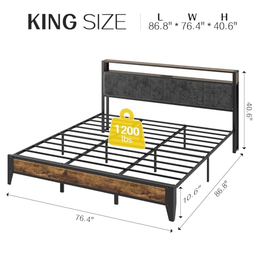 RGB LED headboard with storage
