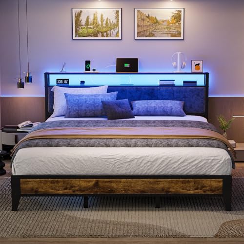 Modern bedroom setup with OLEVS bed