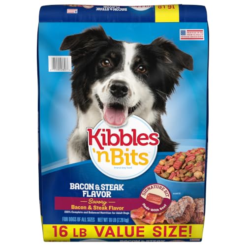 Kibbles 'n Bits Savory Bacon & Steak 16 lb bag front