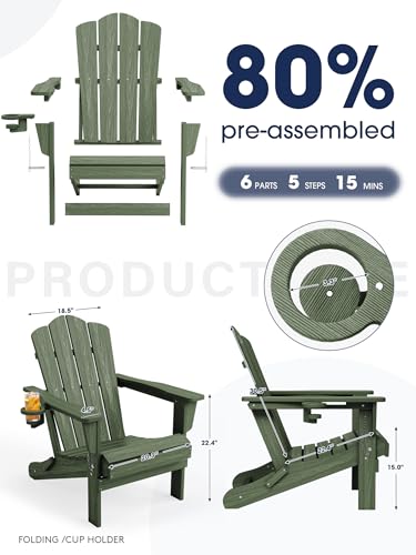 Side profile of oversized ergonomic Adirondack chair