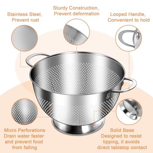 Bottom view showing raised colander base