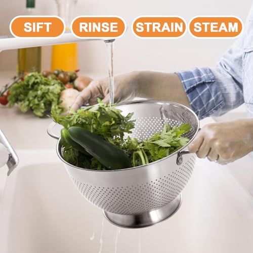 Durable metal mesh strainer detail