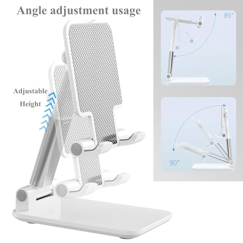 Phone stand with charging port access