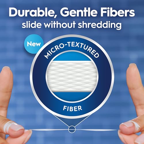 Close up of Oral-B Glide micro-textured floss fiber