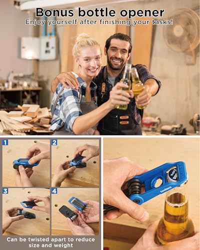 Folding wrench set featuring integrated bottle opener