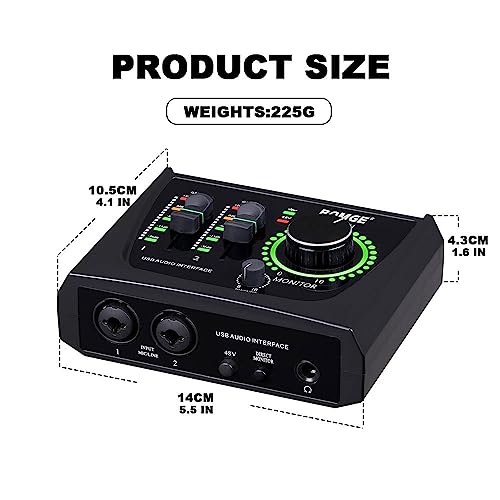 Side profile of portable audio interface