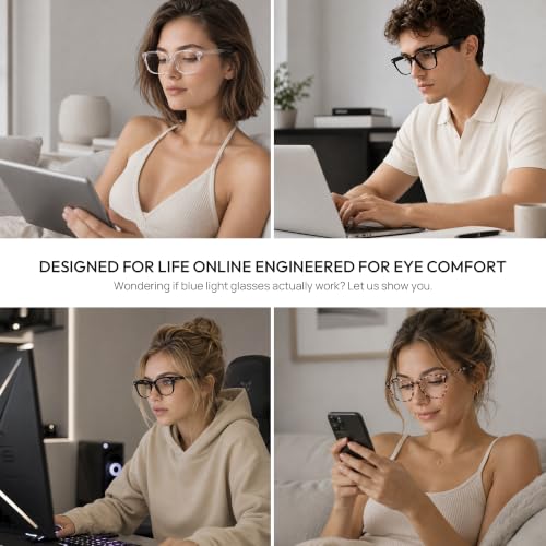 Three pairs of Maylle glasses for daily screen use