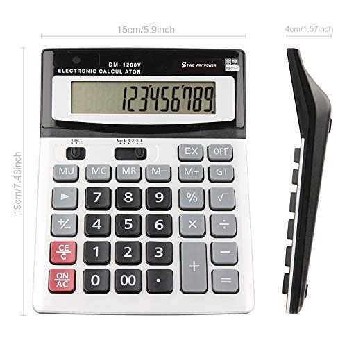 Close up of HIHUHEN calculator large buttons