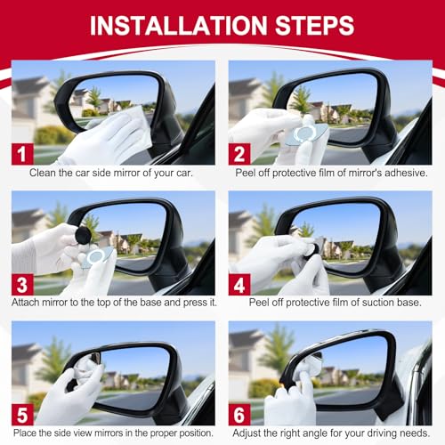 Frameless HD glass convex mirror