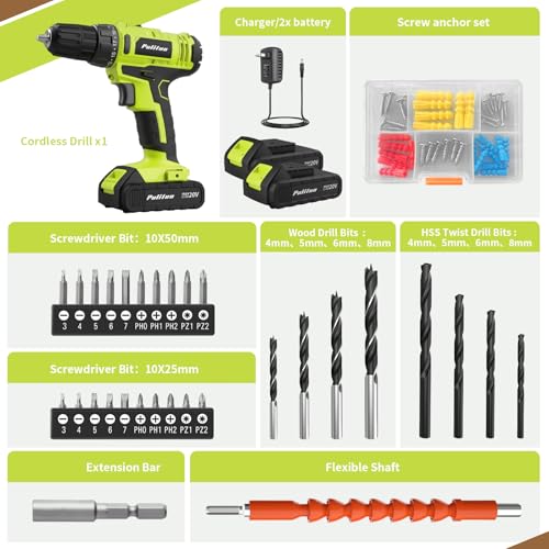 PULITUO DC7720S drill with battery pack