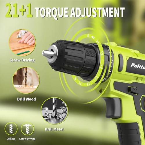 PULITUO cordless drill LED light feature