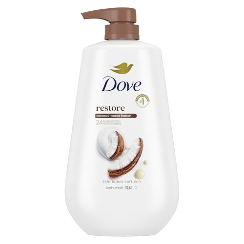 Dove Body Wash Restore Coconut & Cocoa Butter 30.6 oz front view