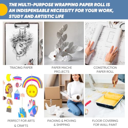 Wrapping paper roll used as a table runner