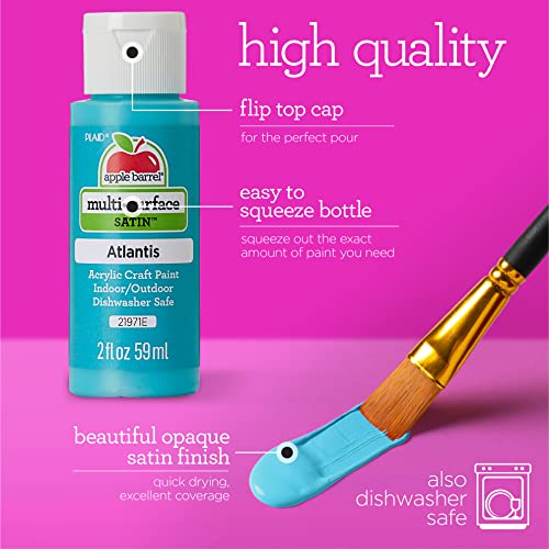 Side profile of 2 oz acrylic paint bottles