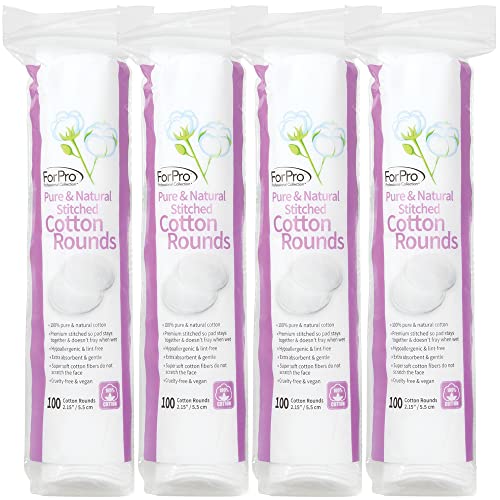 ForPro Pure & Natural Stitched Cotton Rounds packaging