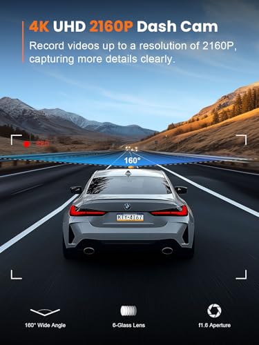 Galphi 4K dash camera lens and sensor