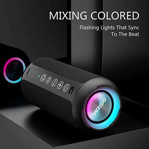 Ortizan X10 speaker with RGB lighting activated