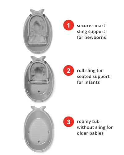 Spacious basin for sitting babies