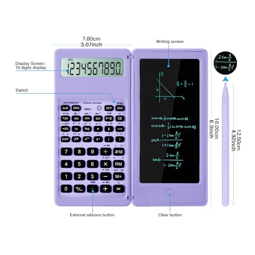 Writing on the LCD notepad feature of the iPepul calculator