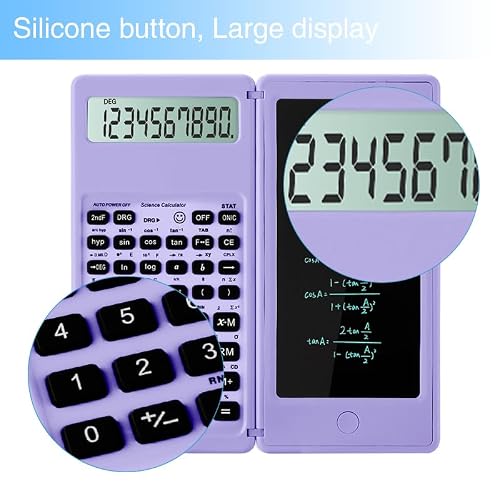 Side profile of the portable purple iPepul JSQ calculator