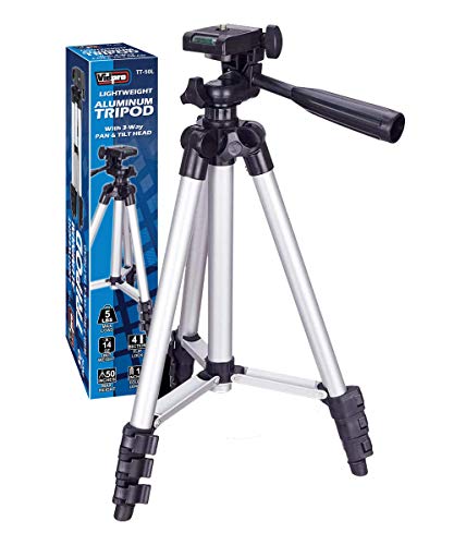 Vidpro TT-50L 50 Inch Lightweight Aluminum Tripod in black