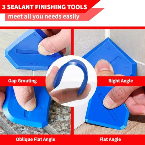 Three silicone caulking tools for Fletrix gun
