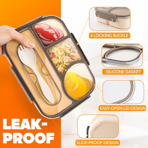 Top view of the khaki EASYFUN food container