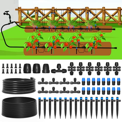 MIXC 230FT Quick-Connect Drip Irrigation Kit overview
