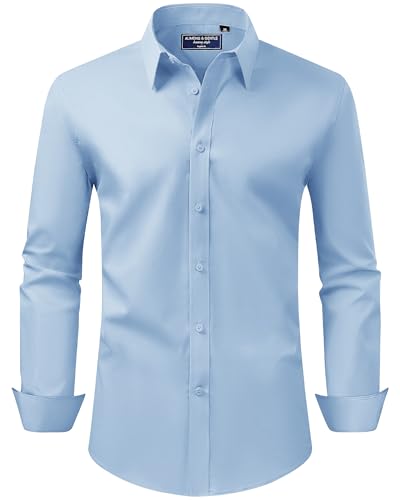 Alimens & Gentle Light Blue dress shirt full view