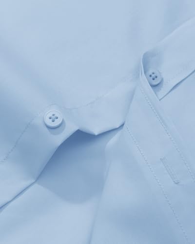 Back view of the solid color long sleeve shirt