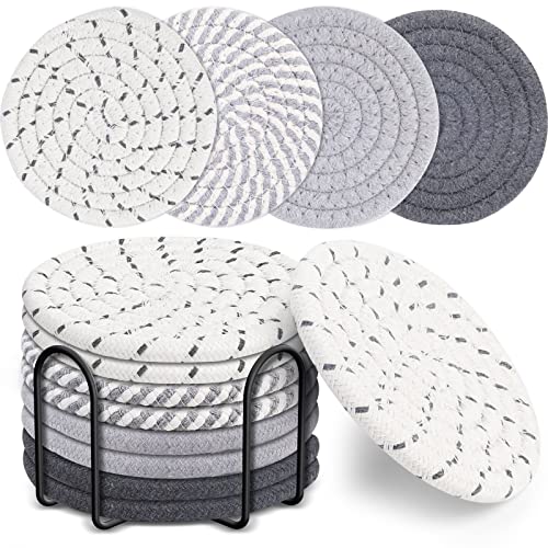 Mckanti 8 Pcs Drink Coasters with Holder set
