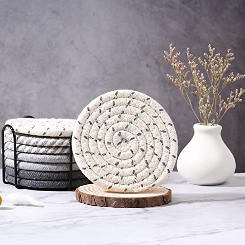 Coasters displayed on a dining table