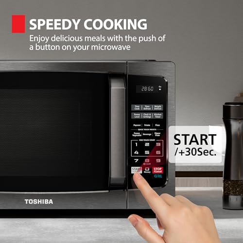 Side profile of TOSHIBA 0.9 Cu.Ft oven