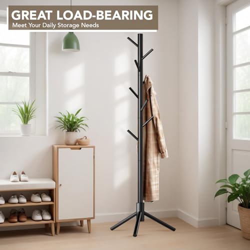 Adjustable height wooden coat rack segments