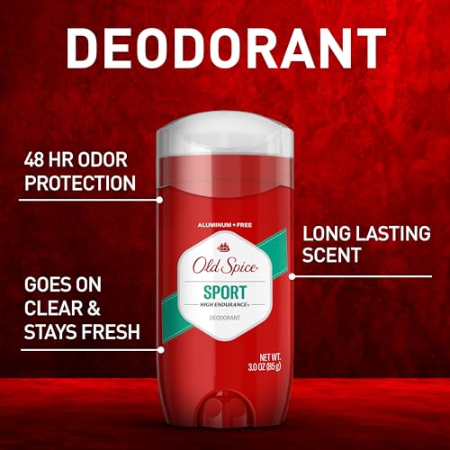 Front view of Old Spice red deodorant stick