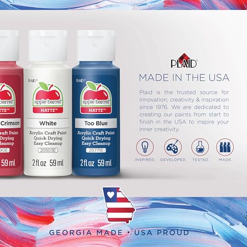 Bottles of Apple Barrel matte acrylic paint