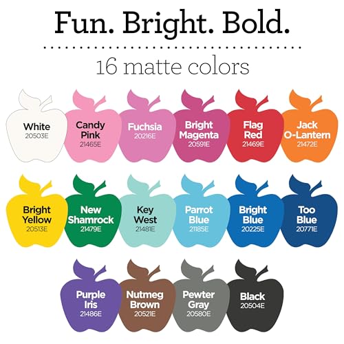 Top view of the Apple Barrel 16 color assortment