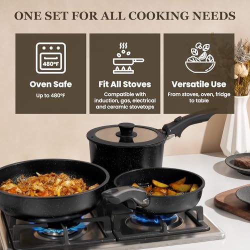 Kikcoin nonstick frying pans and saucepans