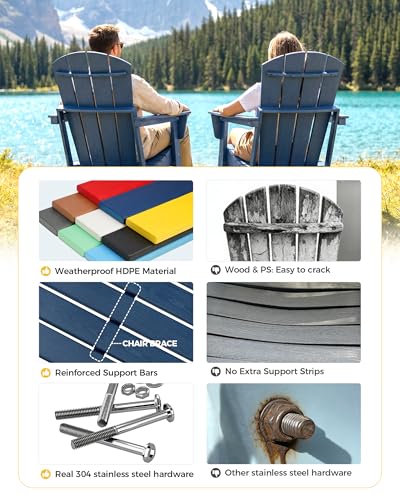 Folded EcoVida Adirondack chair for storage