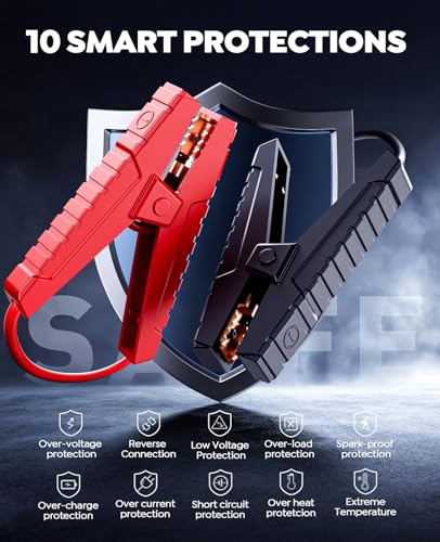 Portable Joltekon jump starter in storage